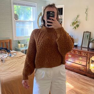 Comfy Oversized Cropped Sweater